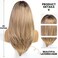 EMMOR Blonde Wig With Bangs For Women Long Straight Wigs Synthetic Layered Hairstyle For Girls Party Cosplay And Daily Use(26" Ash Blonde)