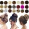 Messy Bun Hair Piece Hair Bun Thick Updo Scrunchies Hair Extensions Ponytail Hair Pieces for Women Girls Brown Mix Bleach Blonde