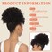 ENTRANCED STYLES Drawstring Ponytail with Bangs Afro Puff Ponytail Hair Extensions for Black Women Short Kinky Curly Puff Ponytail with Bangs Curly Clip in Wrap Updo Hairpiece