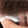 Mens Toupee Human Hair Pieces Super Soft Thin Skin with V-loop knot Hairpieces for Men 8x10 Inch Cap Mens Hair System mens hair system #310(Brown Color With 10% Gray Hair)