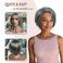 HUA Grey Human Hair Wig for Women Gray Pixie Cut Wigs for Black Women Human Hair Glueless Mixed 8 Inch Short Salt and Pepper Wigs for Older Women Straight Layered Grey Wigs Natural Wave Non-Lace Wig