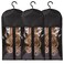 3PCS Wig Hanger - Multiple Wig Holder &amp; Storage Bags with Hook - Dust-proof Hair Extension Storage (Black)