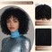 Style Icon 14&rdquo; Short Afro Curly Human Hair Wigs Glueless Black Wig