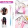6 PCS Hair Extensions Clip - Carton Straight Curly Hairpieces Clips, Cute Unicorn Accessories Hair Extensions for Kids Ponytails Girls, Rainbow Thick Wig Clip in Fake Bangs (Curly Hair 02)