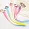 6 PCS Hair Extensions Clip - Carton Straight Curly Hairpieces Clips, Cute Unicorn Accessories Hair Extensions for Kids Ponytails Girls, Rainbow Thick Wig Clip in Fake Bangs (Curly Hair 02)