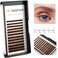 Brown Color Eyebrow Extensions EI Curl 0.10mm Mix4-8mm 4mm 5mm 6mm 7mm 8mm for Salon Use Only (Brown Mix4-8mm 0.10 EI Curl)