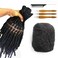 Tight Afro Kinky Bulk 100 ％ Human Hair for Draedlock Extensions, Repair Locs, Twists and Braids 3 Bundles/Package (10 Inch, 1B - Natural Black)