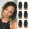 Faux Locs Crochet Hair 8 Inches Short Curly Dreadlocks for Black Women Pre Looped Wavy Soft Dreadlocks Ombre Blonde Crochet Dreads Braiding in Hair Extensions (6 Packs 120 Strands, 1B-27)