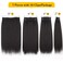Kinky Straight Clip in Hair Extensions for Black Women Full Head Yaki Straight Clip Ins Synthetic Hair Extensions (14 inch, Black)