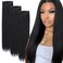 Clip in Hair Extensions Soft Long Hair 12 inch 1B Natural 3 Pcs Black Hair Extensions Clip ins for Women by FANXITON