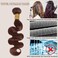 Chocolate Brown Body Wave Human Hair Bundles 18 20 22 Inch Soft Thick Bundles