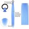 2 Pack Blue Ponytail Extension with Elastic Tie Straight Sleek Wrap Around Braid Ponytail Light Blue 26 Inch (Light Blue#)