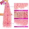 36 inch New Pink Faux Locs Crochet Hair 6 Packs Most Natural Soft Lcos Crochet Hair New Crochet Faux Locs Hair Synthetic Crochet Hair for Black Women (36inch,6packs,Pink)
