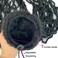 HAPPY&amp;CC Braided Drawstring Ponytail Long Nubian Locs Hair Pieces Ponytail Bun Clip in Braiding Hair Drawstring Ponytail Crochet Braids Hair Extensions for Black Women(#1B, 20&rdquo;)