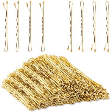 240PCS Blonde Bobby Pins, AITRAI Blonde Hair Pins for Blonde Hair Gold Bobby Pins for Women Girls with Box, 2.2 Inch/5.5cm