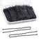 U Shaped Hair Pins, 240Pcs Black U Pins Hair Pins for Buns Updos Hair Grip Bulk for Hairstyle with Storage Box, 2.4inch