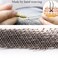 Fake Eyebrows Hair Extensions Handmade Human Hair Lace Eyebrows One Pair Brown False Eyebrow Extensions for Women(Brown)