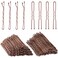 200PCS Brown Bobby Pins and U-shaped Hair Pins Set with Box, 2.4 Inch