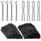 200PCS Black Bobby Pins, AITRAI Black Hair Pins Set 100pcs Black Bobby Pins and 100pcs U-shaped Hair Pins Hair Bun Pins with Box for Women, 2.4 Inch