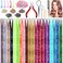6000 Strands Hair Tinsel Kit in 20 Colors, Glitter Tinsel Hair Extensions Kit Heat-resistant, Fairy Hair Tinsel Tool for Shiny Hair Extension, Women Girls Hair Accessories at Party