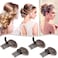 4 Pieces Puff Hair Accessories - Invisible Fluffy Sponge Clips, Front Comb Bun Bump Up Volume Base, Styling Inserts to Increase Volume for Women and Girls (Brown)