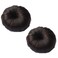 2 Pcs Synthetic Fiber Hair Bun with Alligator Clip Hair Extension Chignon Donut Bun Short Ponytail Wig Hairpiece for Baby Girls Small Size (Dark Brown)