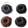 2 Pcs Synthetic Fiber Hair Bun with Alligator Clip Hair Extension Chignon Donut Bun Short Ponytail Wig Hairpiece for Baby Girls, Small Size (Natural Black)