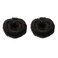 2 Pcs Synthetic Fiber Hair Bun with Alligator Clip Hair Extension Chignon Donut Bun Short Ponytail Wig Hairpiece for Baby Girls, Small Size (Natural Black)