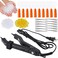 Bond Hair Extensions Tool K Tips Hair Extensions Tool 12 Templates Clips 50 Fusion Glue Protector 201 Finger Protector 2 Bags Keratin Glue Granule Beads(Black)