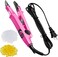 Lothee Fusion Hair Extensions Tool with Keratin Glue Granule Beads, Us Plug, B Head(Pink)