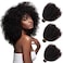 Mongolian Afro Curly Human Hair Bundles 14 14 14 Inch 4B 4C Afro Curly Weave Hair Human Hair Bundles Virgin Hair Coily Afro Kinkys Bulk Curly Human Hair Bundles Natural Black Color Extension