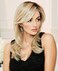Fencca Ombre Blonde Highlight Long Natural Wavy Wig with Bangs Layered Synthetic Blonde Wigs for White Women