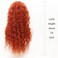Fencca Wigs Auburn Long Curly Wig Synthetic Wigs for Women Dark Orange Free Part Full Curly Wig Long Wavy Hair Replacement Wig