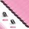 FESHFEN Colored Clip in Hair Extensions - 10 PCS Pink Highlighted Hair Piece Straight Synthetic Clip in Hairpieces for Women 22 inch