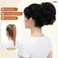 Claw Clip Short Ponytail Messy Bun Hair Piece Bendable Hair Branch Extensions Fluffy Wavy Curly Synthetic Versatile Black Hairpieces