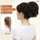 Claw Clip Short Ponytail Messy Bun Hair Piece Bendable Hair Branch Extensions Fluffy Wavy Curly Synthetic Versatile Dark Brown Hairpieces