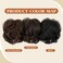 Claw Clip Short Ponytail Messy Bun Hair Piece Bendable Hair Branch Extensions Fluffy Wavy Curly Synthetic Versatile Dark Brown Hairpieces