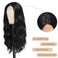 Black Wig-Long Black Wavy Wigs for Women Middle Part 26 inch Natural Curly Synthetic Wig Heat Resistant Fiber Wigs for Daily Party Use