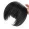 G&amp;T Wig Yaki Clip in Bangs for Black Women Short Kinky Straight Bangs Hair Extensions Clip on Bangs with Temple Thick Bangs Fringe Hairpieces (1B,single bangs)