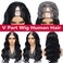 V Part Wig Human Hair Body Wave for Black Women Wigs Human Hair Glueless Wear and Go U Part Human Hair Wig 100% Body Wave Human Hair Wig Beginner Friendly 180% Density Natural Color (16 inch)