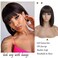 Human Hair Bob Wig With Bangs, Natural Black Straight 3X2 HD Lace Glueless Bob Wigs For Women 180% Density Short Black Bob Wigs With Bangs 100% Human Hair Bob Wig (10 Inch, Natural Black)