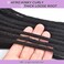 Loc Extensions Human Hair 8Inch 0.4cm Width 30 Strands Dreadlock Extensions Full Handmade Permanent 100% Human Hair Can Be Dyed Bleached Curled for Women Men Kids Natural Black