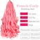 French Curly Braiding Hair 24 Inch 8 Packs Pink Color - Pre Stretched Bouncy Braiding Hair- Loose Wavy Braiding Hair Synthetic Hair Extensions For Black Women (24 inch 8 packs, Pink)