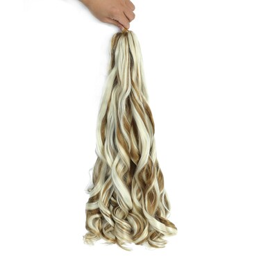 24Inch French Curly Braiding Hair Pre-stretched Synthetic Hair Extensions Bouncy Loose Wavy for Black Women (27-613)