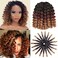 3 Packs Wand Curl Hair 8inch Jamaican Bounce Synthetic Crochet Twist Braids Hair Extension 20strands/pack Xtrend Hair (1B3027#, 3packs/Lot)