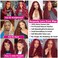 99J Burgundy Deep Wave13x6 Lace Front Wigs Human Hair 200% Density Lace Frontal Wigs Human Hair Pre Plucked 99j Burgundy Deep Curly Wave HD Lace Front Wigs for Women (20Inch)