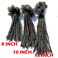 YONNA Locs Human Hair Dreadlocks Extensions 20Locs Full Handmade (Width 0.4cm) 8inch Salt and Pepper #39