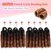 french curl braiding hair 22 inch 8 Packs Natural black Yaki Curly braiding hair Pre stretched french curly braiding hair French curls Synthetic Hair for goddess braids 1b/33/30