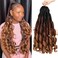french curl braiding hair 22 inch 8 Packs Natural black Yaki Curly braiding hair Pre stretched french curly braiding hair French curls Synthetic Hair for goddess braids 1b/33/30