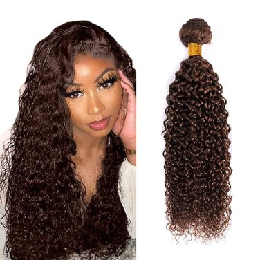 Human Hair Bundles 12 14 16 Inch Chocolate Color 4 Jerry Curly Human Hair Bundles Jerry Curly Unprocessed Bundles Human Hair Brazilian Virgin Weave Bundles Human Hair